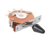 Alomejor Interruptor de 5 Posiciones para Guitarra Eléctrica, de Metal y Plástico con Tornillos de Montaje, para Amantes de las Guitarras Eléctricas (BLACK)