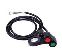 Alomejor Interruptor de Dirección de Motocicleta Alta Vida útil Delantero de la Vida Delantero de la Bocina luminosa: Botón de Presión -Presión Negro+rojo+verde