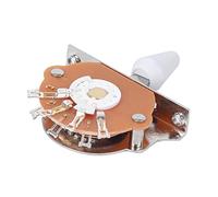 Alomejor Interruptor de Guitarra Eléctrica de 5 Vías, Interruptor de Hoja de Plástico Metálico con Tornillos de Montaje, para Accesorios de Guitarra Eléctrica (WHITE)
