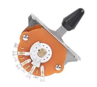 Alomejor Interruptor de Guitarra Eléctrica de 5 Vías, Interruptor de Hoja de Plástico Metálico con Tornillos de Montaje, para Accesorios de Guitarra Eléctrica (BLACK)