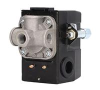 Alomejor Interruptor de Presión de Compresor de Aire, Construcción ABS, Entrada/salida de 90-150 PSI, 4 Puertos, Ideal para Compresores de Aire y Talleres