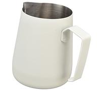 Alomejor Jarra Espumadora De Leche Espesada Con Pico A Prueba De Derrames Para Accesorio De Café, 450 Ml (WHITE)