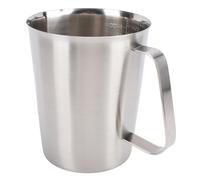 Alomejor Jarra para Espumar Leche, Taza Medidora Fácil de Limpiar con Boquilla para Cocina Baristas, Acero Inoxidable 304, 1000ML (1500ml)