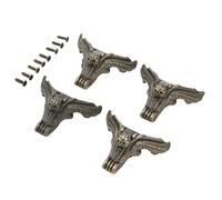 Alomejor Joyero Pies Estilo Vintage Aleación de Zinc Diseño Retro para Caja de Madera Joyero Robusto 4 Juegos/Bolsa para Proyectos de Bricolaje