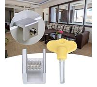 Alomejor Juego de 10 Cerraduras para Ventanas Correderas, Cerradura de Seguridad para Ventanas de Aleación de Aluminio Duradera para Protección del Hogar, Fácil de Instalar, 3x2,5 Cm
