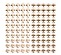 Alomejor "Juego de 100 Pernos de Cabeza Redonda, Remaches de Cuero de Alta Dureza de Aleación Plateada para Disfraces, Zapatos, Bolsos y Más Punk de Bricolaje, Color Plateado/dorado, 15 mm" (GOLD)
