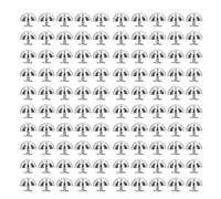 Alomejor "Juego de 100 Pernos de Cabeza Redonda, Remaches de Cuero de Alta Dureza de Aleación Plateada para Disfraces, Zapatos, Bolsos y Más Punk de Bricolaje, Color Plateado/dorado, 15 mm" (SILVER)