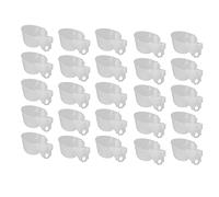 Alomejor Juego de 25 Bebederos para Pollos Colgantes Resistentes, Bebedero Automático para Pollos, Palomas, Codornices, Pájaros, Blanco, 375g, 50 Piezas