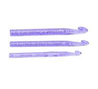 Alomejor Juego de 3 Agujas de Ganchillo, Agujas de Hilo de Plástico, Lentejuelas Transparentes para Tejer Suéter, Bufanda, Sombrero, 10 Mm, 12 Mm, 15, Diseño de Ranura Profunda, Alta Eficiencia