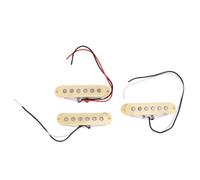 Alomejor Juego de 3 Pastillas para Guitarra, Pastillas Single Coil de ABS y Aleación Color Crema con 6 Muelles y 6 Tornillos para Guitarra Eléctrica