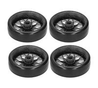 Alomejor Juego de 4 Neumáticos de Eje Metálico para Coche de Control Remoto, Resistentes y Duraderos para una Mayor Estabilidad y Rendimiento, con Banda de Rodadura Suave para Derrapar, (Silver)