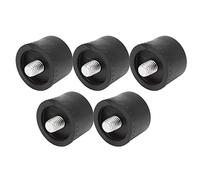 Alomejor Juego de 5 Cabezales de Martillo de Goma, Puntas Duraderas Antideslizantes para Uso Doméstico, Material de Goma Negro, Seguro para Cerámica y Protección de Superficies (25 mm/0,98 pulgadas)