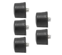Alomejor Juego de 5 Cabezales de Martillo de Goma, Puntas Duraderas Antideslizantes para Uso Doméstico, Material de Goma Negro, Seguro para Cerámica y Protección de Superficies (Φ35mm)