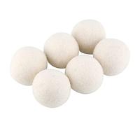 Alomejor Juego de 6 Bolas de Lana Natural para Suavizar la Ropa, Elimina la Estática para un Secado Más Rápido, Apto para Todo Tipo de telas.