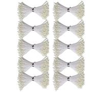 Alomejor Juego de 900 Estambres de Flores de Yeso de Color Crema Artificial para Decoración de Ramo DIY, Accesorios de Joyería (1 mm (#6))