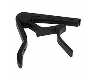 Alomejor Juego de Abrazaderas para Cuerdas de Guitarra de Aleación de Aluminio de Liberación Rápida Capo con Púas de 5 Piezas para Banjo bajo, Uso Versátil para Guitarristas y Músicos (BLACK)