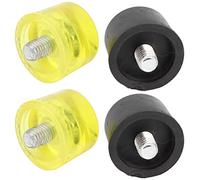 Alomejor Juego de Accesorios para Mazo, Puntas de Cabezal de Golpe de Goma Suave para un Impacto Suave, 2 Cabezales de Repuesto Amarillos y Negros (Φ40mm)