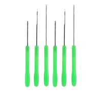 Alomejor Juego de Agujas de Cebo de Pesca, Gancho de Acero Rico en Carbono y Agujas de Perforación con Antideslizante para Caja de Aparejos, Herramienta de Cebo de Pesca