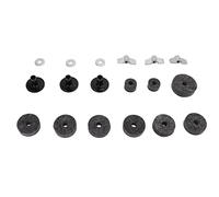Alomejor Juego de Almohadillas de Fieltro para Batería con Tuercas de Mariposa y Fundas para Soporte de Platillos, Kit de Metal de Plástico de Fieltro, 3 Tamaños de Almohadilla, 8 Mm, 8, Mm, para