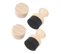 Alomejor Juego de Aplicadores de Cera y Aceite para Tabla de Cortar, Aplicación Eficiente para Utensilios de Madera, Esponja Bambusoideae, Paquete de 2 para Mantenimiento de Cocina