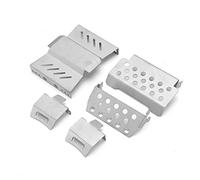 Alomejor Juego de armaduras de chasis RC, placa protectora resistente a la corrosión de acero inoxidable para GEN8 1/10 RC Car, con diseño resistente a los impactos y duradero