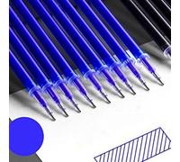 Alomejor Juego de Bolígrafos Borrables, 23 Piezas, Escritura Cómoda, Recambio Azul para Escuela y Oficina, Punta de Plástico de 0,5 Mm