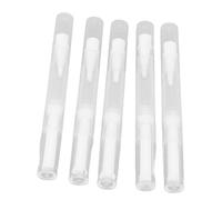 Alomejor Juego de Bolígrafos de Aceite de Uñas Vacíos Transparentes a Prueba de Fugas con Cepillo para Todo Tipo de Piel, Bolígrafo Giratorio de 5 Ml para Viajes y Viajes de Negocios, Fibra de Nailon