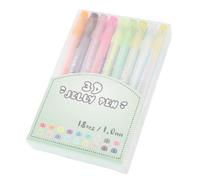 Alomejor Juego de Bolígrafos de Gel 3D Coloridos con Práctico Diseño de Clamp/Holder, Punta de 1,0 Mm para Dibujar y Garabatear, Bolígrafos de Pintura Artística de 18 Colores para álbumes de Recortes