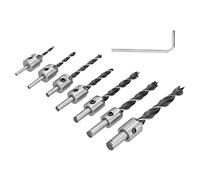 Alomejor Juego de Brocas Avellanadoras de Acero de Alta Velocidad, 7 Uds., para Carpintería, Escariado Artesanal, 3mm-10mm, Perfecto para Proyectos de Carpintería