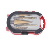 Alomejor Juego de Brocas Escalonadas Eléctricas Brocas Cónicas Escalonadas Chapadas en Titanio de Precisión para Proyectos de Bricolaje de Aluminio y Madera 6 Piezas para Mejoras en el Hogar 4-32