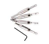Alomejor Juego de Brocas para Madera Autocentrantes, Duraderas, de Rápido, Perforadoras para Bisagras para Carpintero, Latón, 4 Uds.