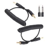 Alomejor Juego de Cables de Línea de Conexión de Sincronización Universal, 2 uds., 3,5mm a 6,35mm, para Cámaras Digitales, Material Plástico Duradero