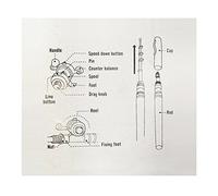 Alomejor Juego de Caña y Carrete de Pesca Telescópicos Paquete Completo Duradero para Viajes Al Aire Ligero Portátil para Entusiastas de la Pesca Aleación de Aluminio/Púrpura-Negro/Adecuado Tanto