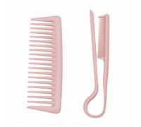 Alomejor Juego de Cepillos Alisadores de Pelo para Peinar y Desenredar Rápidamente con Diseño Ergonómico en Naranja Rojo - 2 Piezas