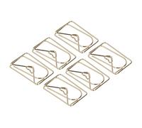 Alomejor Juego de Clips de Papel Metálicos, Clips Dorados Duraderos, para Organizar Documentos, Uso Doméstico y de Oficina, 100 Piezas en Caja de Almacenamiento (Sobre)