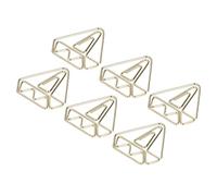 Alomejor Juego de Clips de Papel Metálicos, Clips Dorados Duraderos, para Organizar Documentos, Uso Doméstico y de Oficina, 100 Piezas en Caja de Almacenamiento (Diamante)