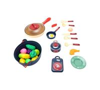 Alomejor Juego de Cocina para Niños con Sonidos de Luces, Juguetes de Cocina de Simulación para Niños y Niñas de Más de 3 Años, Incluye Ollas, Sartenes, Utensilios, Comida de Juego (Blue)
