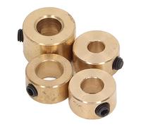 Alomejor Juego de Collares de Tope para Brocas, 4 Uds., Anillos de Límite Duraderos de Latón para Carpintería, Posicionamiento Rápido de Profundidad, 6mm, 8mm, 9mm, 10mm