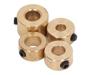 Alomejor Juego de Collares de Tope para Brocas, 4 Uds., Anillos de Límite Duraderos de Latón para Carpintería, Posicionamiento Rápido de Profundidad, 6mm, 8mm, 9mm, 10mm