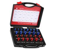 Alomejor Juego de Comprobador de Roscas Herramienta Versátil de Medición de Tuercas y Pernos Práctico Kit de Calibre para Entusiastas y Manitas del Bricolaje 26 Piezas Tamaños Imperiales Métricos