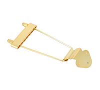 Alomejor Juego de Cordal para Puente de Guitarra Jazz, Base de Palisandro con Silletas Ajustables, Tornillos de Montaje y Llaves Incluidos, para Reemplazo de 6 Cuerdas (GOLD)