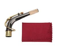 Alomejor Juego de Cuello Saxófono Níquel Negro Estable y Duradero para Saxofón Alto, Accesorio de Saxofones de Corcho de Metal para un Tono Superior, Fácil de Hacer de su Saxofón