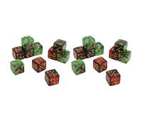 Alomejor Juego de Dados de 2 Colores Duraderos de 16 Mm para el Aprendizaje de Matemáticas con Números Claros 20 Dados de Plástico para Enseñanza en el Aula para Niños