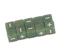 Alomejor Juego de Dados de Plástico Premium Más Menos de Letreros - 20pcs Operación Matemática Dices para Educación Infantil y Entretenimiento (Verde Claro)