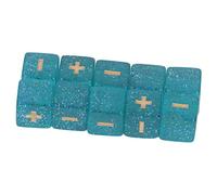 Alomejor Juego de Dados de Plástico Premium Más Menos de Letreros - 20pcs Operación Matemática Dices para Educación Infantil y Entretenimiento (Azul Claro Transparente)