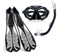 Alomejor Juego de Equipo de Snorkel para Adultos, Juego de Snorkel Ajustable para Adultos con Máscara de Lente de Alta Claridad, Silicona de Grado Alimenticio, Construcción de PP TPR, Vista Amplia,