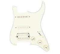Alomejor Juego de Golpeador Cargado para Guitarra Eléctrica, Golpeador SSH Precableado de 11 Orificios con Pastillas de Bobina Simple y Bobina Doble, Potenciómetros de 500 K para