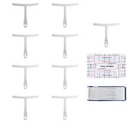 Alomejor Juego de Herramientas Luthier, Herramienta de Medición de Acero Inoxidable para Configuración de Guitarra y bajo, Regla de Calibre de Radio y Acción de 11 Piezas con Lima para Reparación