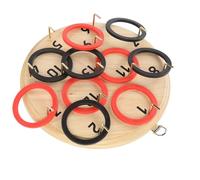 Alomejor Juego de Lanzamiento de Anillos de Madera, Juguete de Coordinación Ojo-Mano, Rompecabezas de Educación Temprana para Niños, con Diseño Colorido para Juegos en Casa en el Jardín
