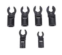 Alomejor Juego de Llaves de Pie de Cuervos, Cabezal Flexible de 180° para Espacios Reducidos, Uso Automotriz, Acero CrV, Accionamiento de 1/2 y 3/8 Pulgadas, 6 uds.